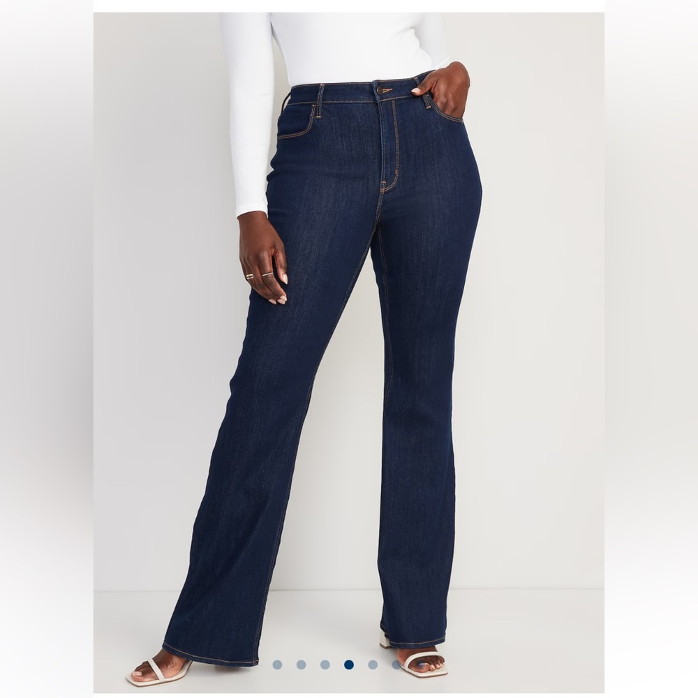 Old Navy Dark Wash High Rise Flare Jeans  Size 10Tall